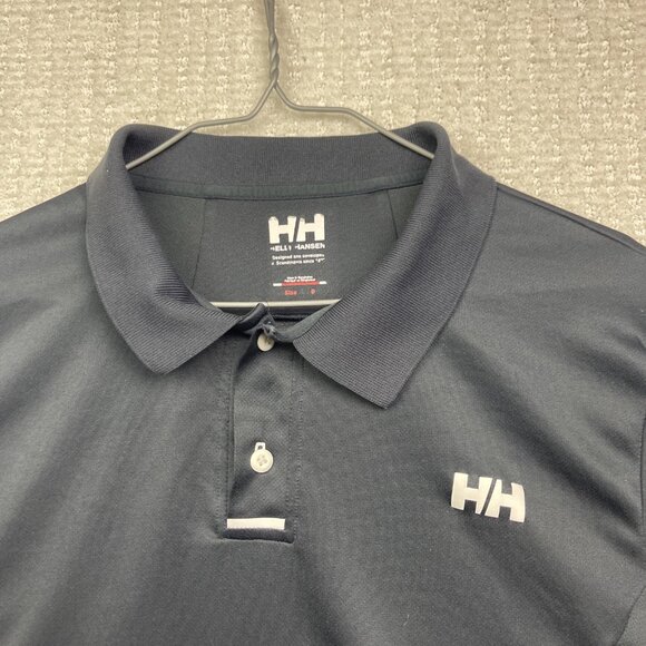 Helly Hansen x Hydro Power Men's Short Sleeve Polo Shirt Size L Dark Blue Preppy - Picture 7 of 15